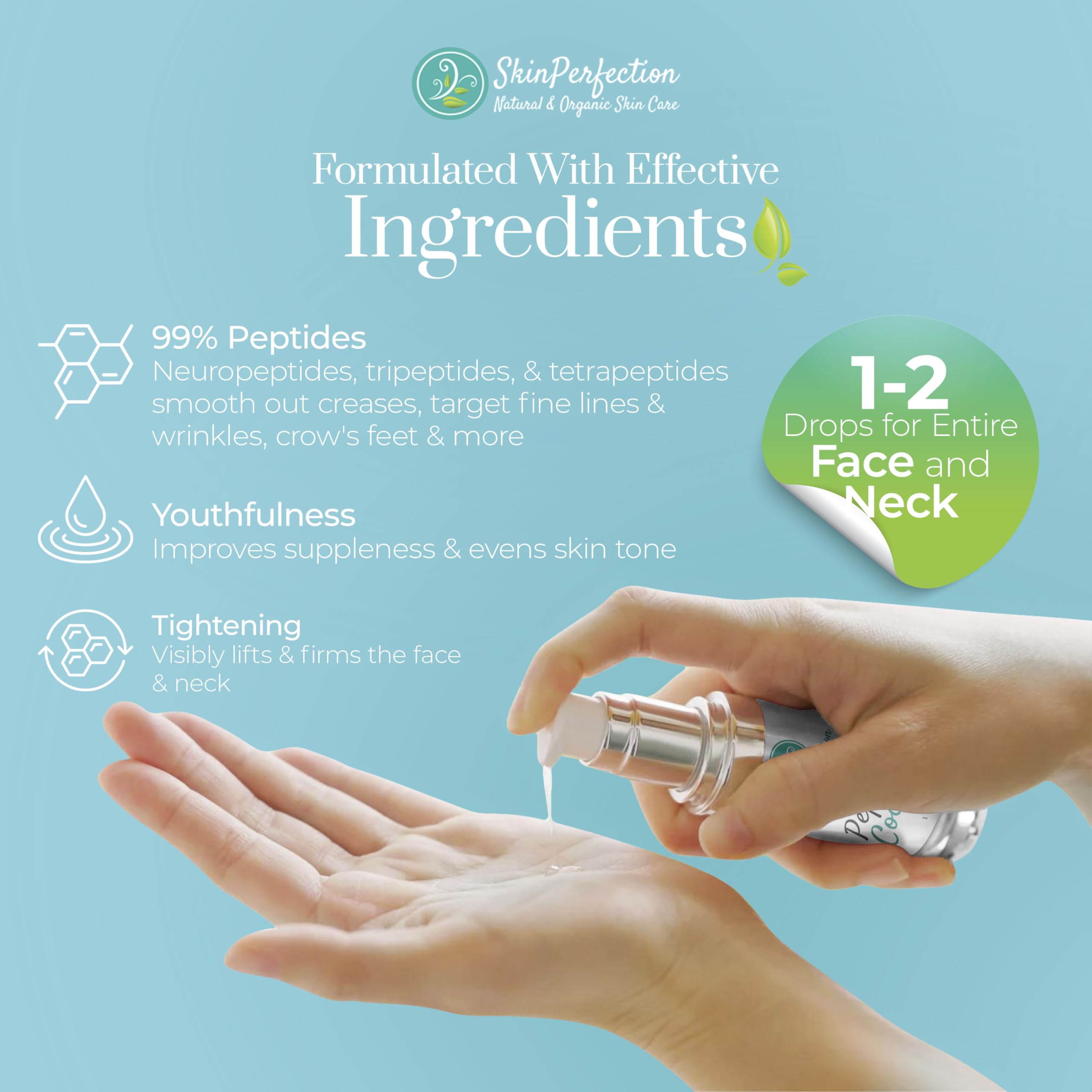 Skin Perfection Face Serum: 99% Peptides, Matrixyl 3000 & Syn-Coll