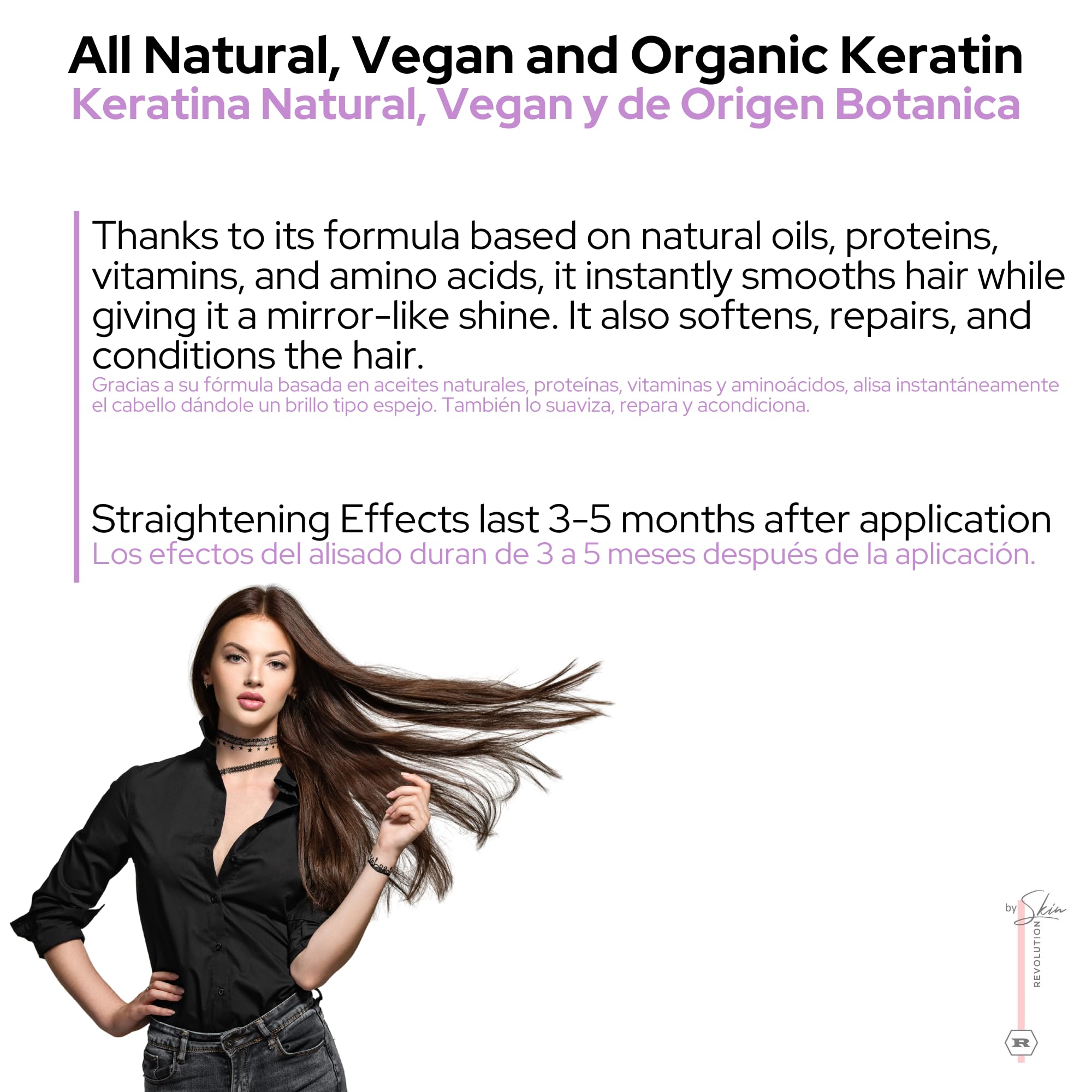 Skin Revolution Ritual Botánico Organic Keratin – Natural, Vegan Hair Straightening (250ml) | Colombia