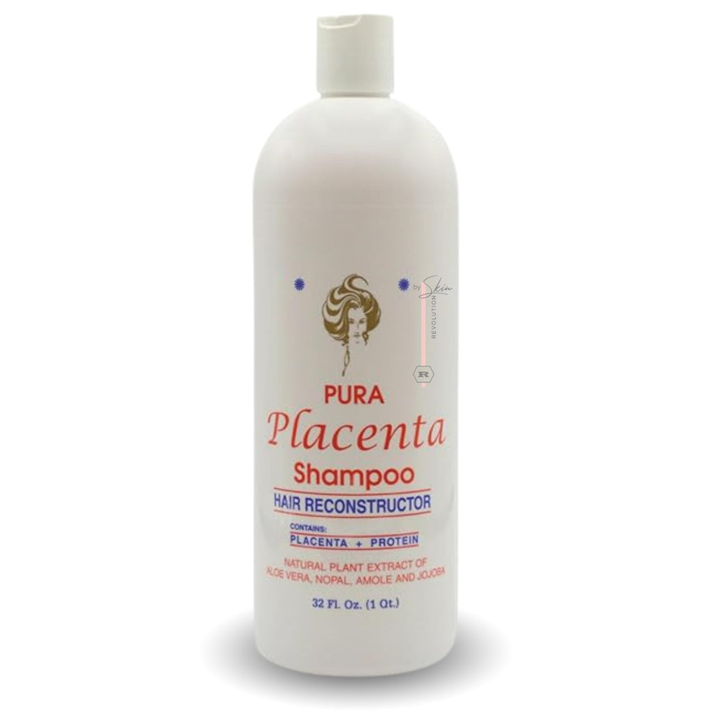 Skin Revolution Cabellina Pura Placenta Reconstructor Shampoo with Proteins, Keratin Amino Acids & Natural Oils – 32 oz