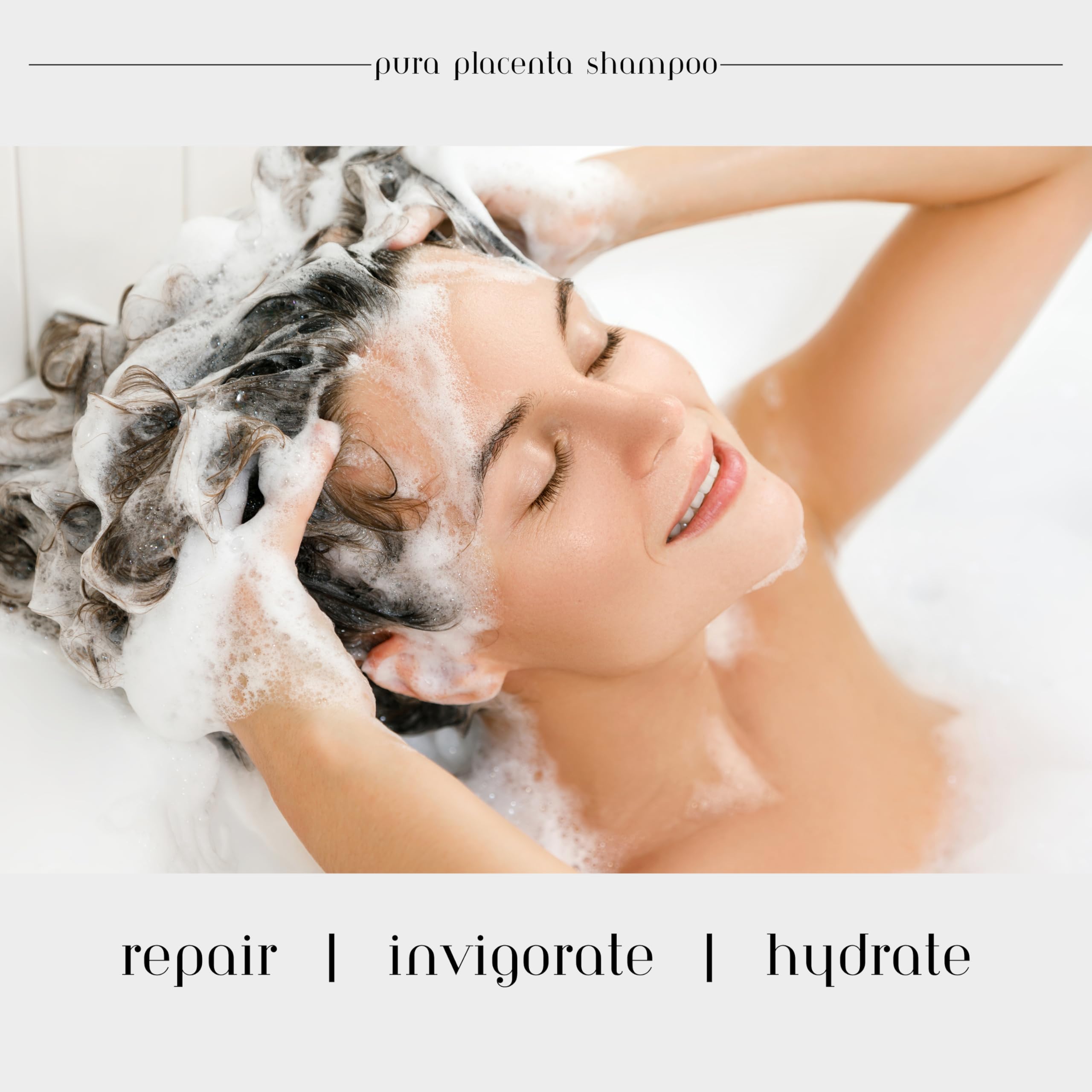 Skin Revolution Cabellina Pura Placenta Reconstructor Shampoo with Proteins, Keratin Amino Acids & Natural Oils – 32 oz