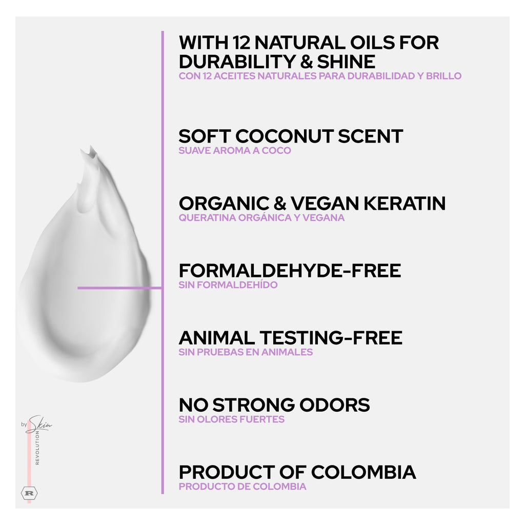 Skin Revolution Ritual Botánico Organic Keratin – Natural, Vegan Hair Straightening (250ml) | Colombia
