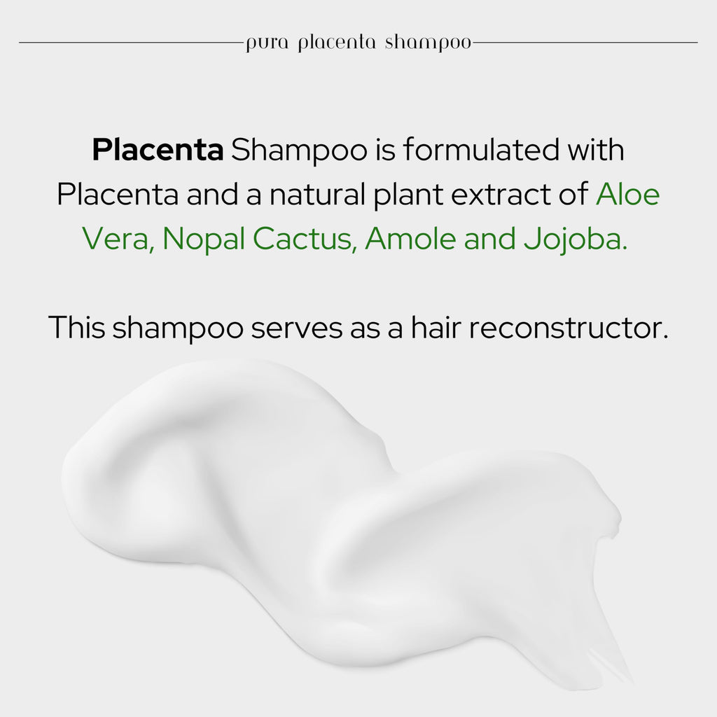 Skin Revolution Cabellina Pura Placenta Reconstructor Shampoo with Proteins, Keratin Amino Acids & Natural Oils – 32 oz