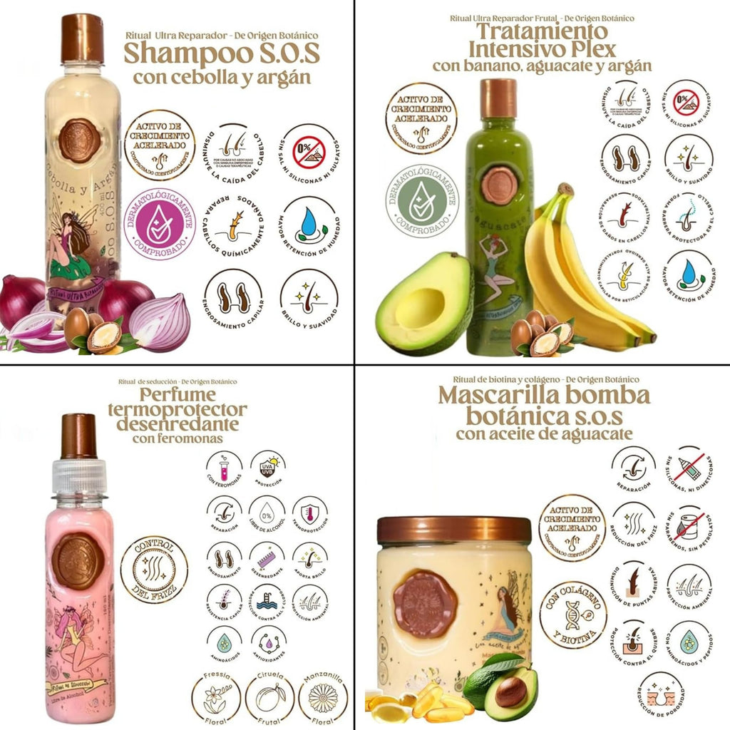Ritual Botanico Organic Keratin Kit — Straighten, Repair & Relax Hair | Vegan, Formaldehyde-Free, Colombia
