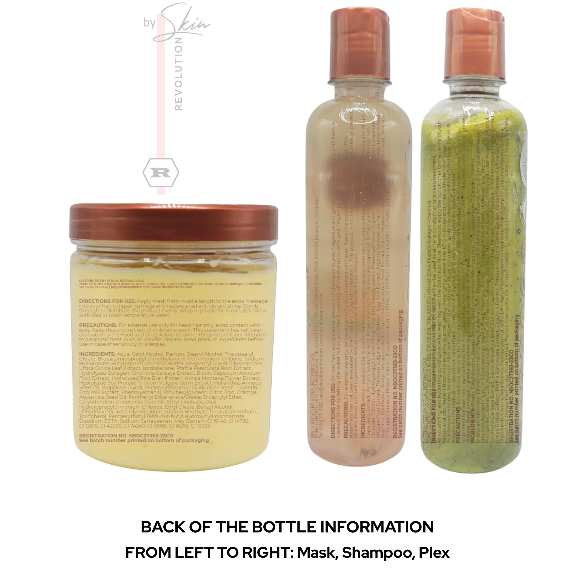 Skin Revolution Ritual Botanico Organic Keratin Kit | Safe, Vegan Hair Straightening (Colombia)