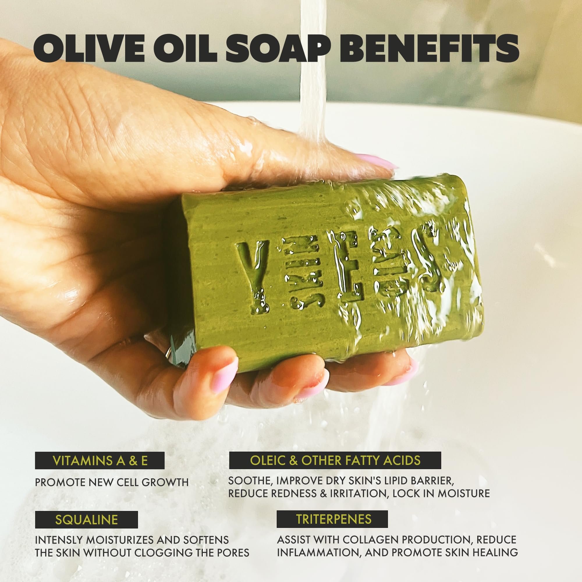 Skin Said Yes Olive Oil Soap Bars – Set of 8 – Organic, Moisturizing & Gentle for Sensitive Skin