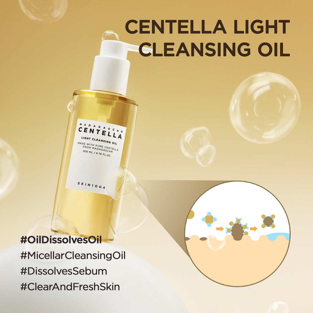 SKIN1004 Madagascar Centella Light Cleansing Oil 200ml – Gentle Face Cleanser
