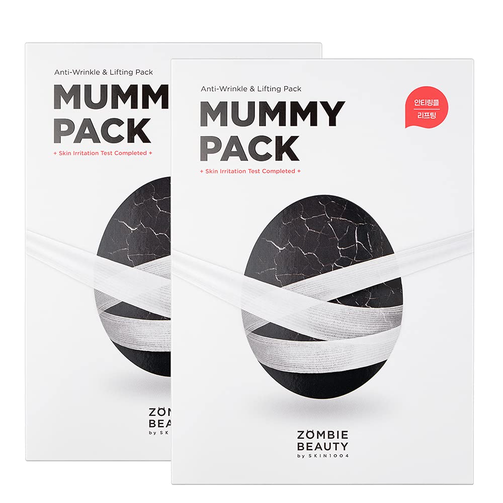 SKIN1004 Mummy Pack – Anti-Age Sheet Mask, 2 Boxes (8 Sheets) – Nourishing, Lifting, Hydrating