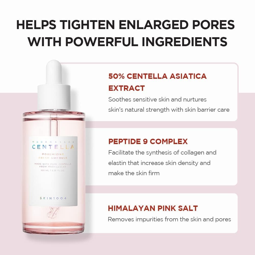 SKIN1004 Madagascar Centella Poremizing Fresh Ampoule & Light Gel Cream Bundle – 100ml + 75ml