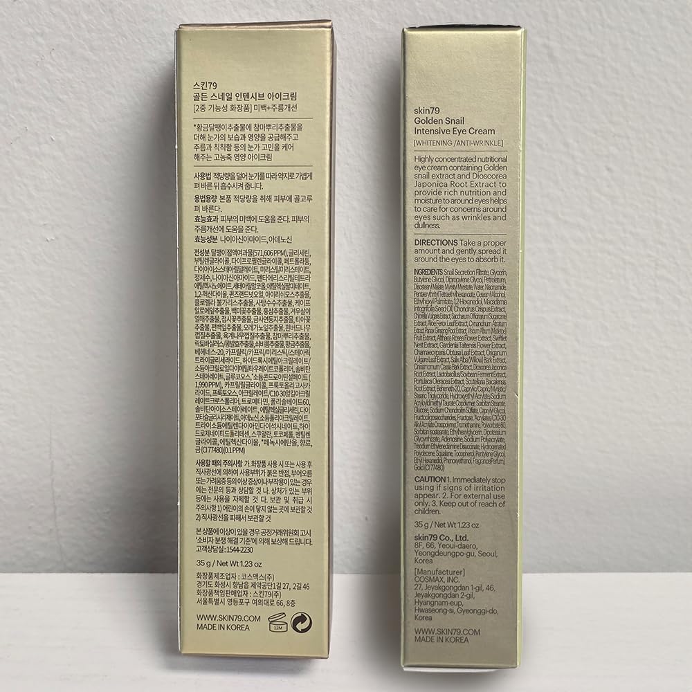 SKIN79 Golden Snail Intensive Eye Cream – Concentrated Moisture Booster, Made in Korea