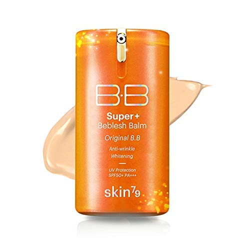 [SKIN79] Super Plus Beblesh Balm Orange BB Cream #21 Yellow Beige – Triple Function, Vitamin Complex, 1.35 fl oz