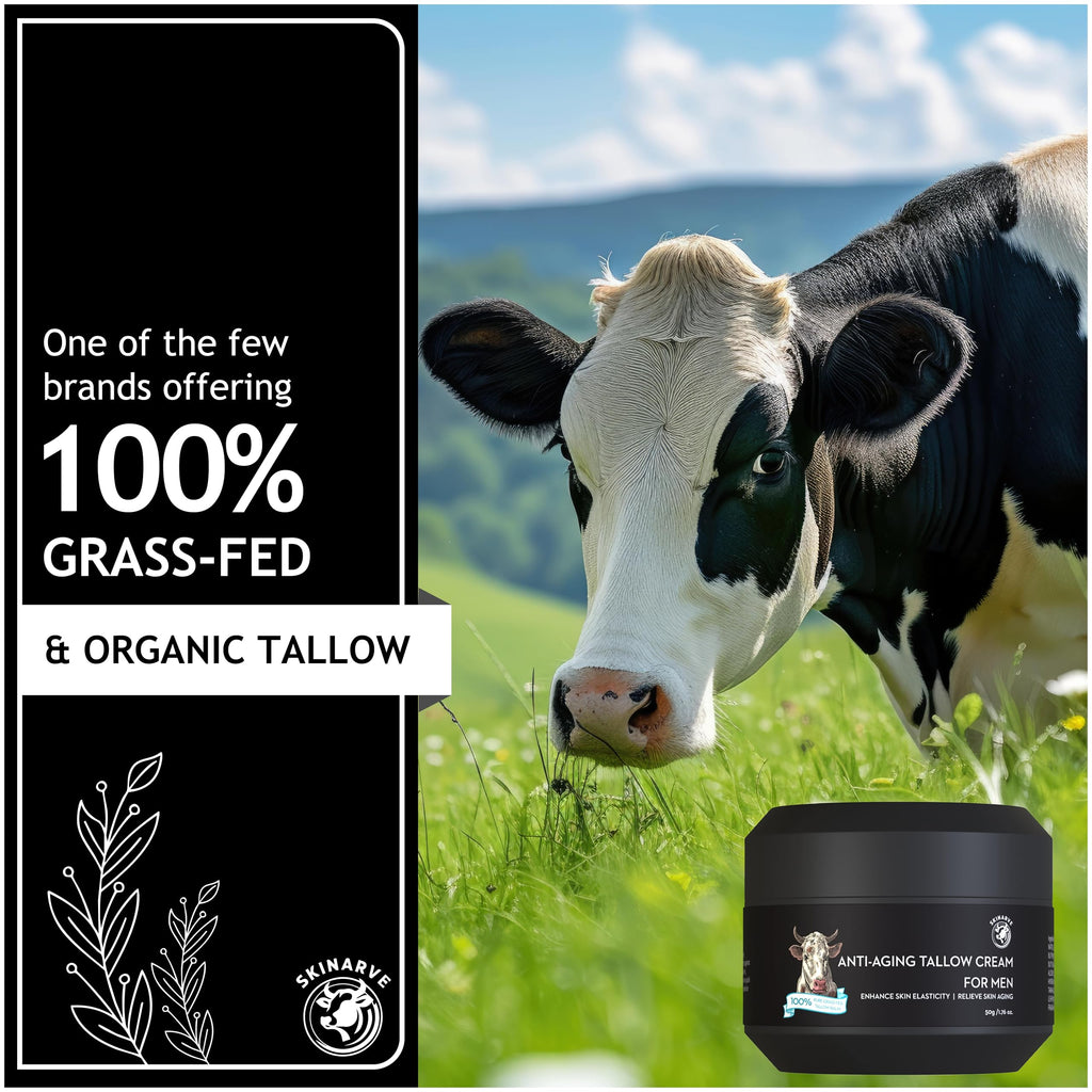 SKINARVE Beef Tallow Balm for Men – Hydrating Wrinkle Defense