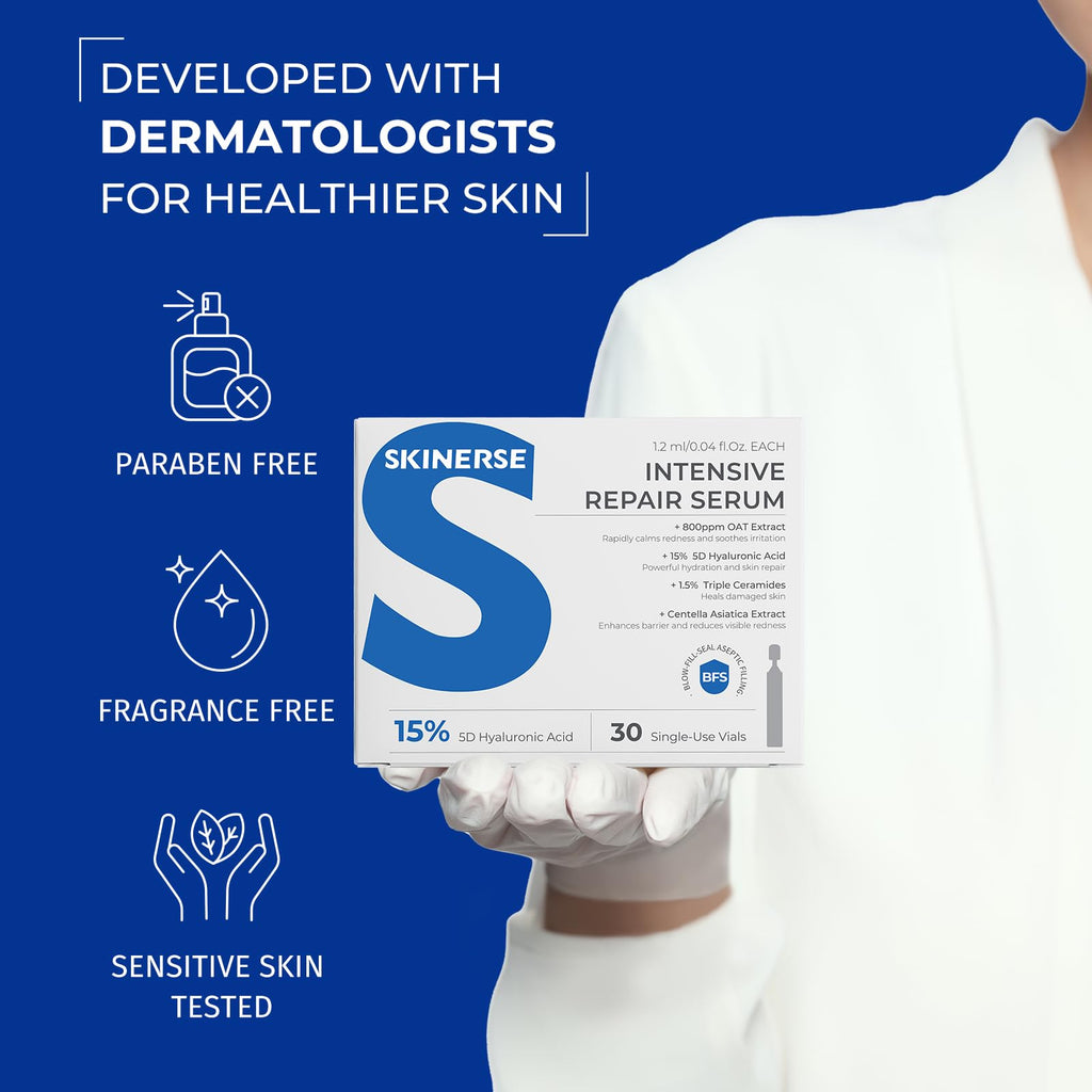 SKINERSE Intensive Repair Serum — 15% Hyaluronic Acid for Sensitive Skin