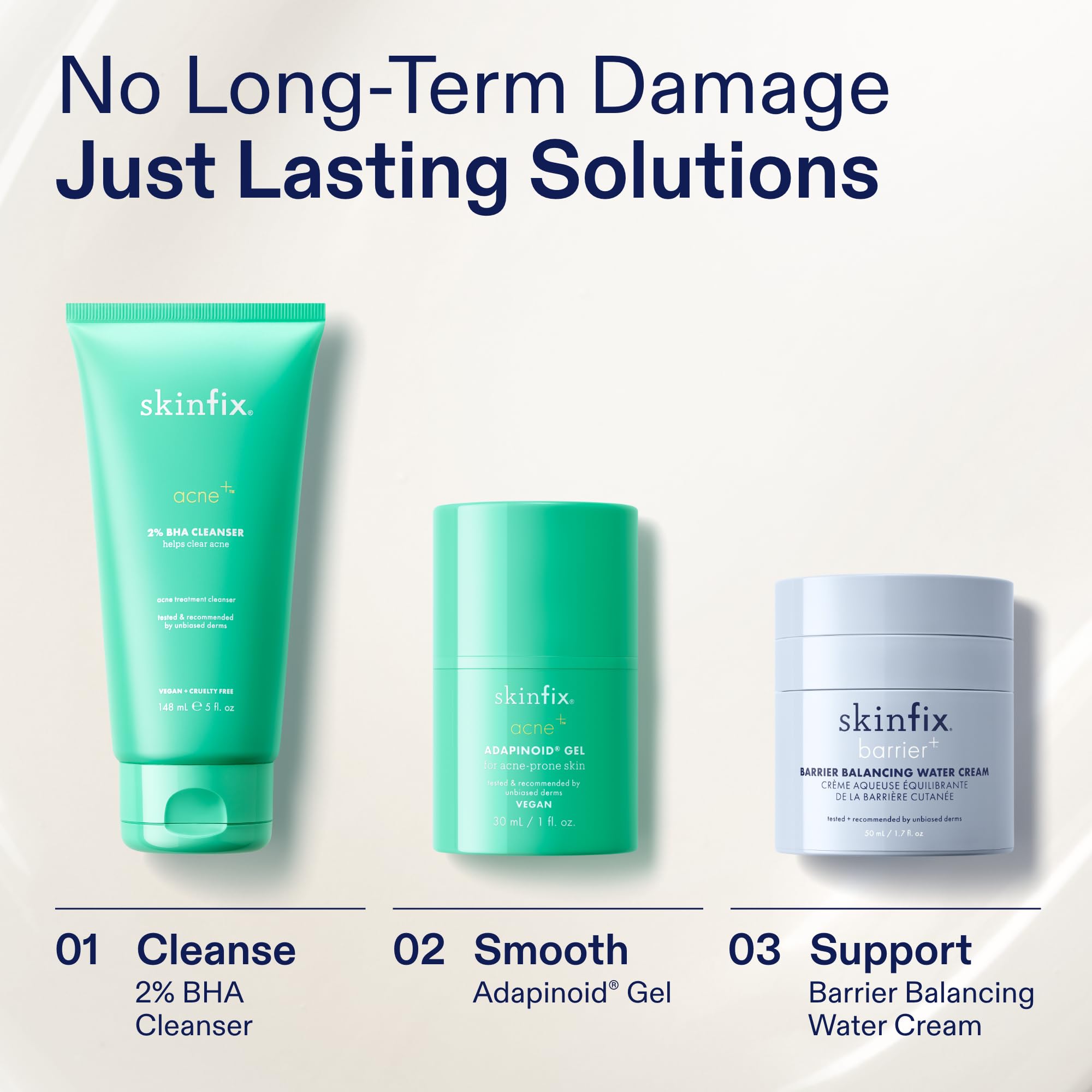 Skinfix 2% BHA Cleanser - Fragrance-Free Acne Care for All Skin Types (5 oz) | Vegan & Cruelty-Free