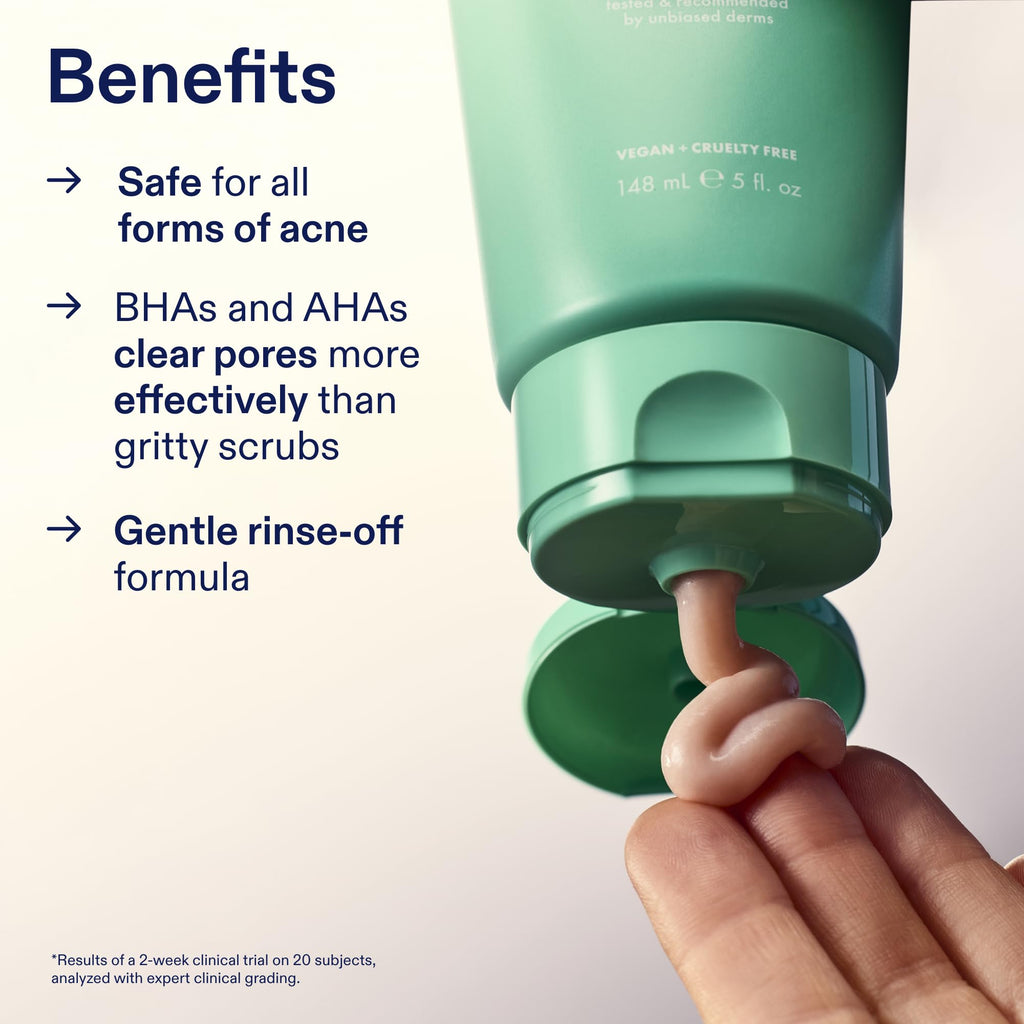 Skinfix 2% BHA Cleanser - Fragrance-Free Acne Care for All Skin Types (5 oz) | Vegan & Cruelty-Free