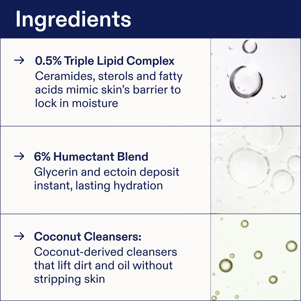 Skinfix Ceramide + Ectoin Gentle Gel Cleanser Mini – Removes Makeup & SPF, Hydrates Skin | Vegan & Cruelty-Free