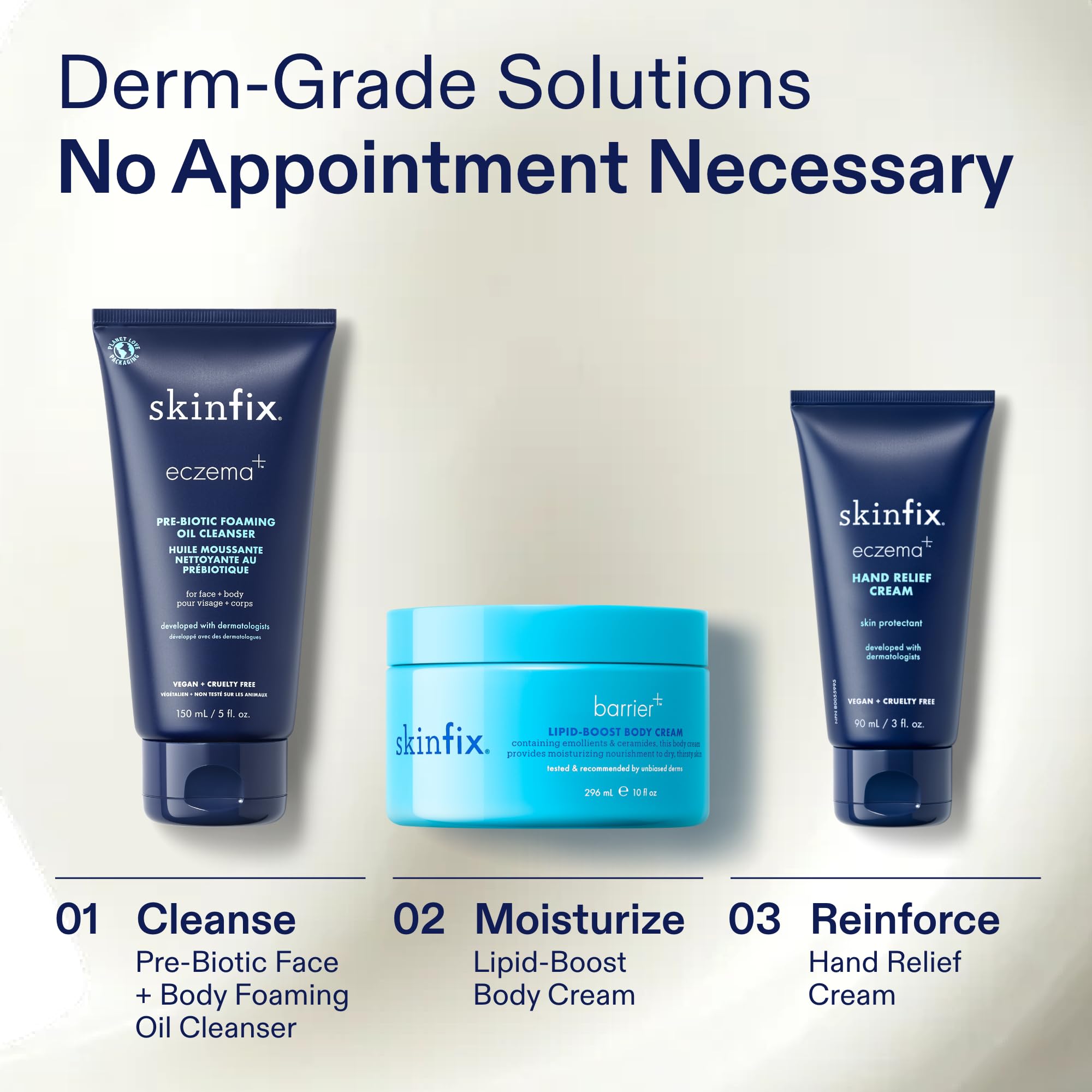 Skinfix Pre-Biotic Face & Body Foaming Cleanser – Hydrating, Eczema-Friendly, NEA-Accepted, Cruelty-Free