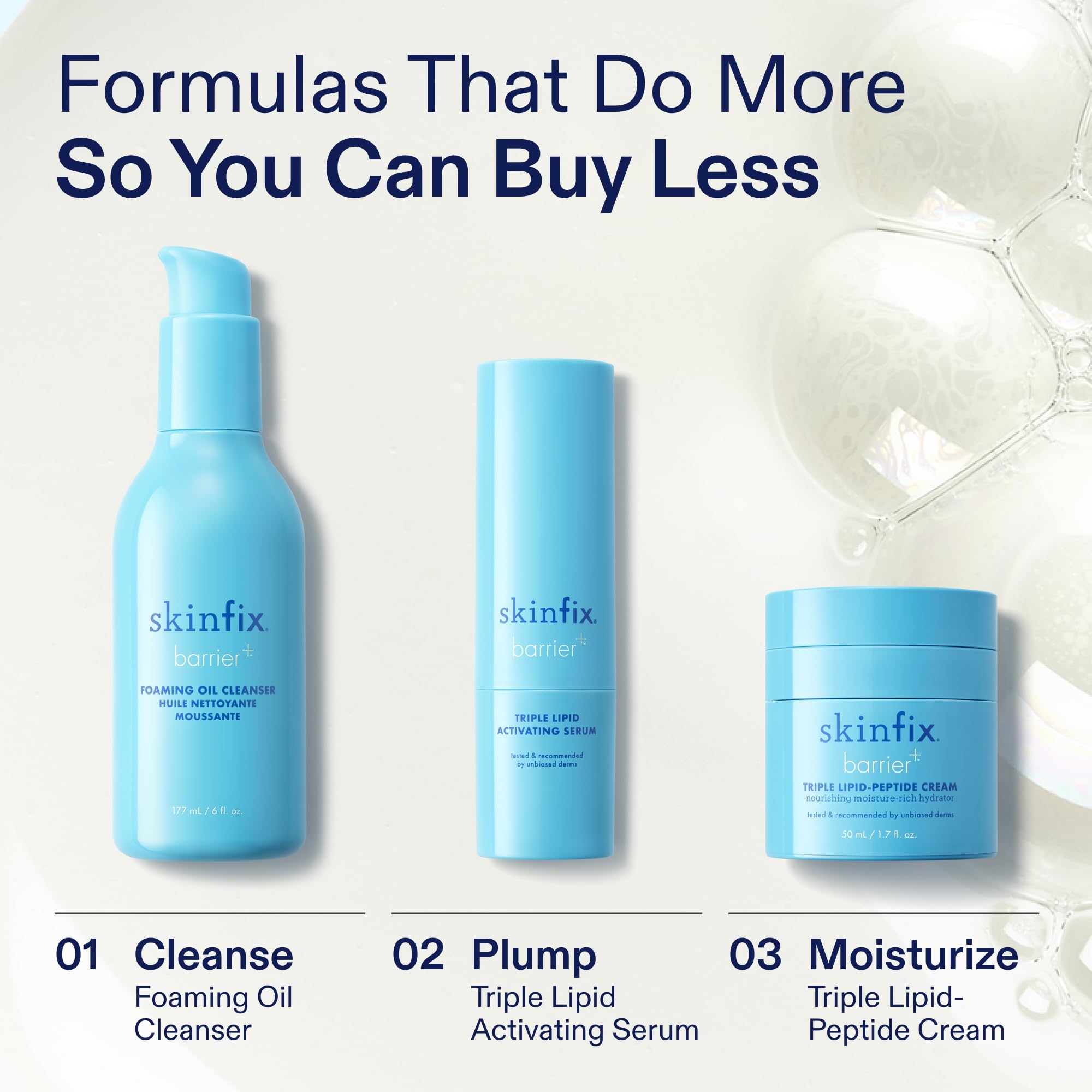 Skinfix Nourishing Cleanse + Moisturize Set with Hyaluronic Acid — Mini Foaming Oil Cleanser + Cream | Vegan & Cruelty-Free