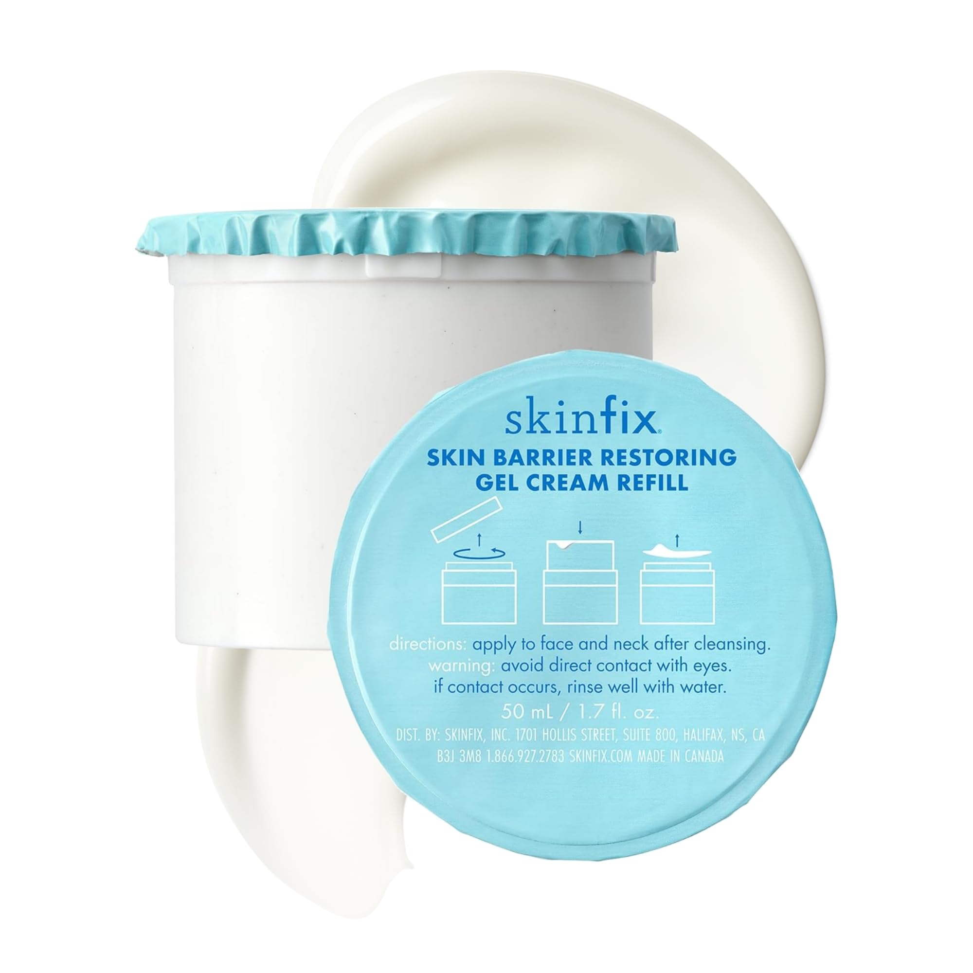 Skinfix Skin Barrier Restoring Gel Cream – 1.7 oz Refill, Fragrance-Free, Non-Greasy
