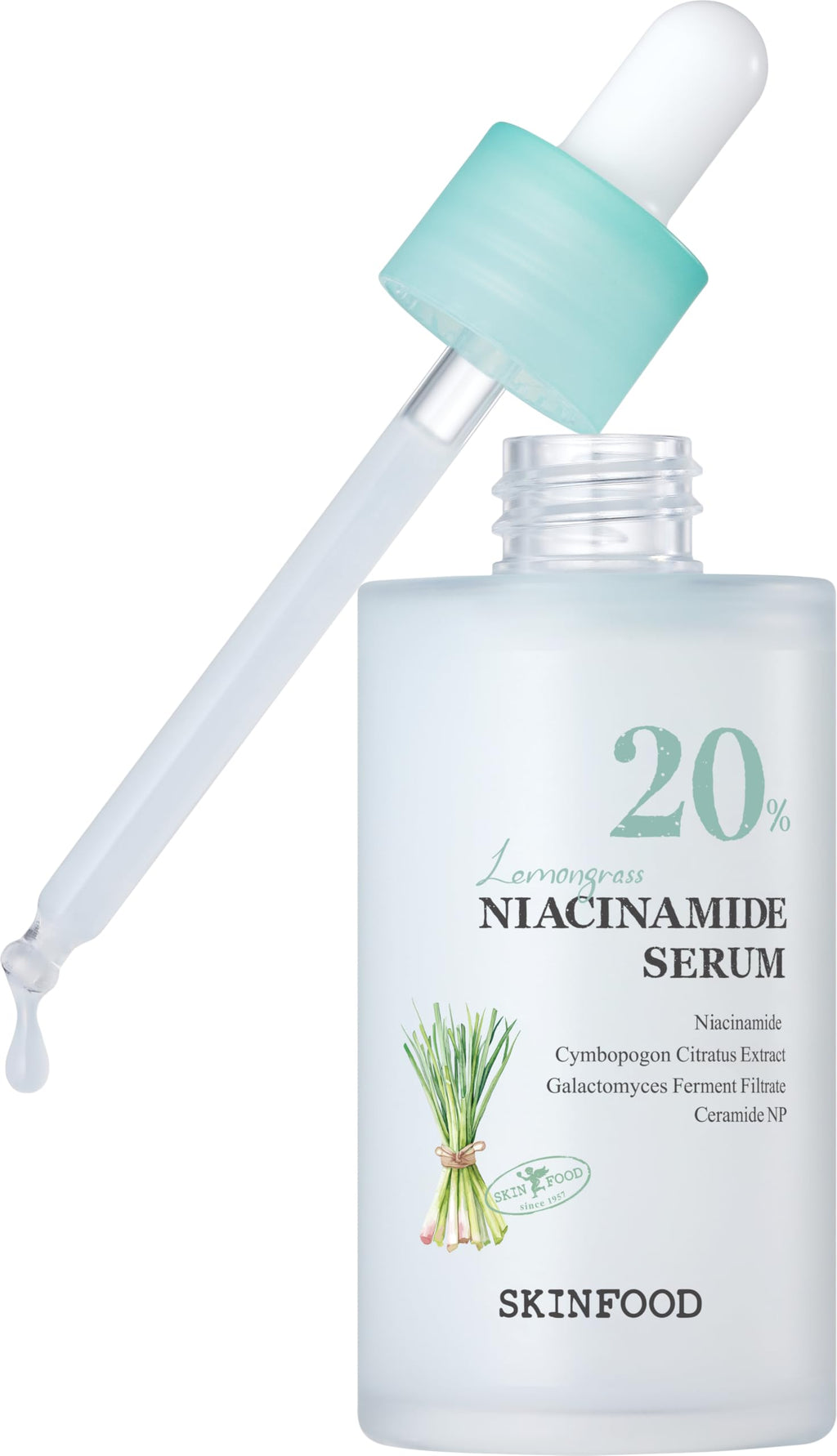 SKINFOOD 1957 Lemongrass Niacinamide 20% Serum — Oily & Sensitive Skin, 50 ml