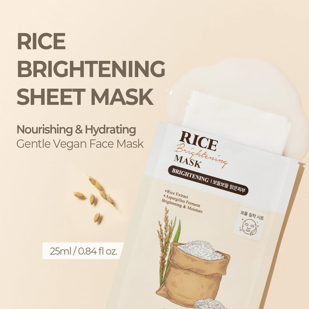 SKINFOOD 1957 Rice Daily Sheet Mask – Hydrating & Nourishing Vegan Korean Skincare