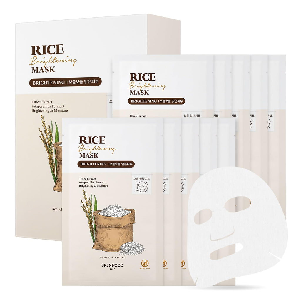 SKINFOOD 1957 Rice Daily Sheet Mask – Hydrating & Nourishing Vegan Korean Skincare