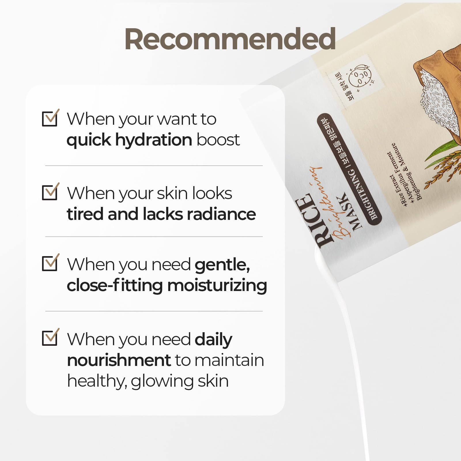 SKINFOOD 1957 Rice Daily Sheet Mask – Hydrating & Nourishing Vegan Korean Skincare