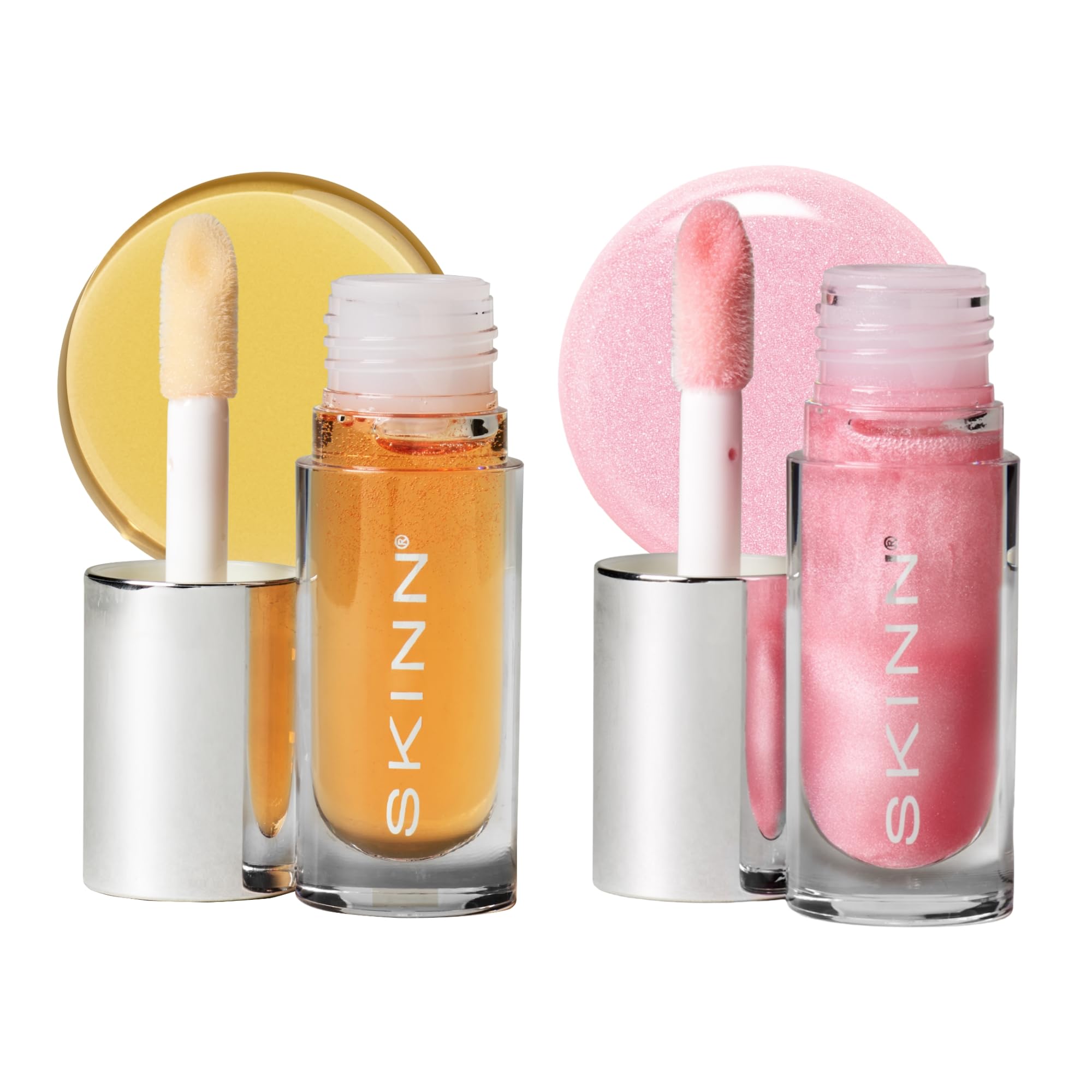 SKINN Luminous Lip Oil Bundle (Golden & Blush) – Supports Collagen, Smooth Lines, Hydration
