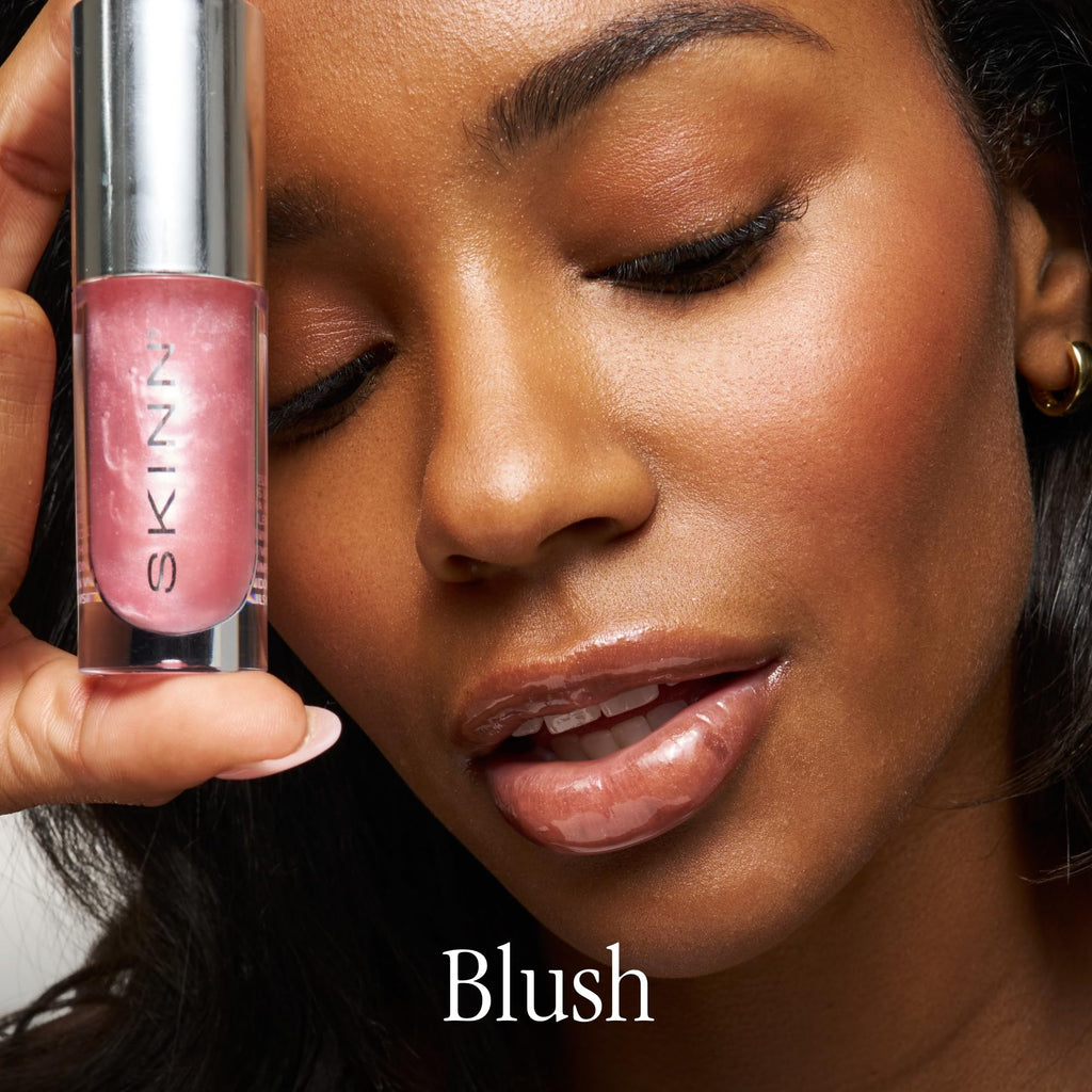 SKINN Luminous Lip Oil Bundle (Golden & Blush) – Supports Collagen, Smooth Lines, Hydration