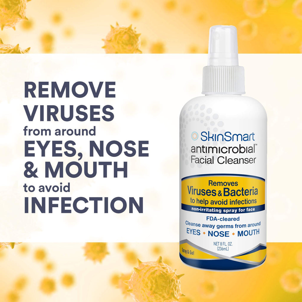SkinSmart Antimicrobial Facial Spray – Hypochlorous, 8 oz, Non-Irritating