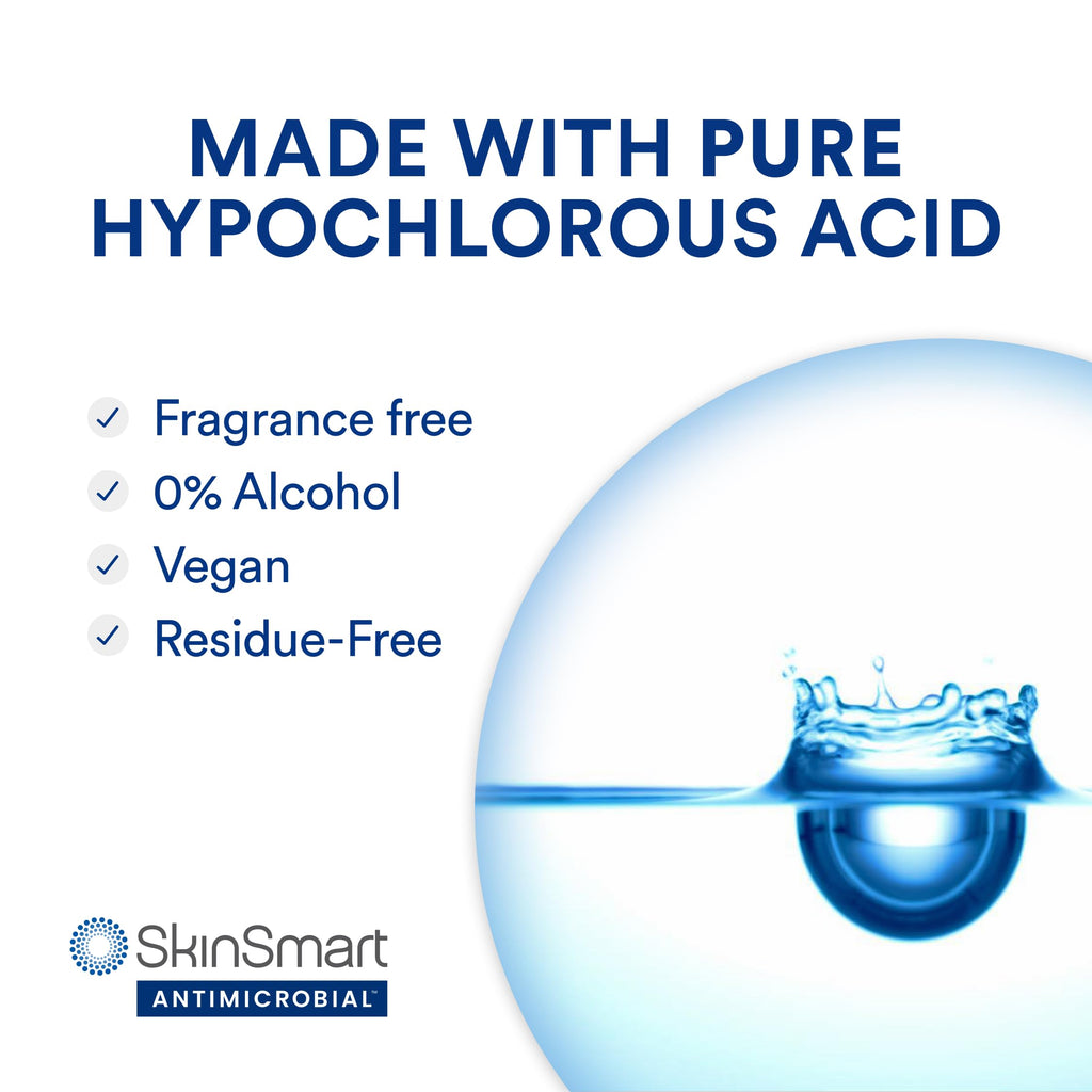 SkinSmart Antimicrobial Facial Cleanser Spray – Hypochlorous, 2 oz (3-Pack)