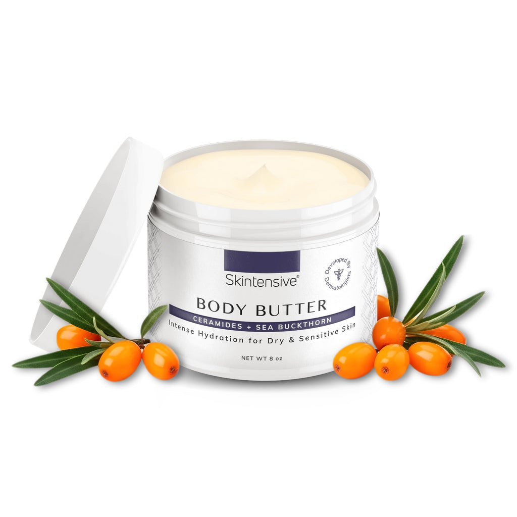 SKINTENSIVE Body Butter with Sea Buckthorn - Organic Coconut Oil, 8 oz