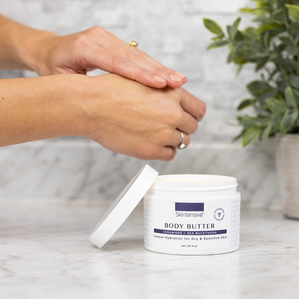 SKINTENSIVE Body Butter with Sea Buckthorn - Organic Coconut Oil, 8 oz