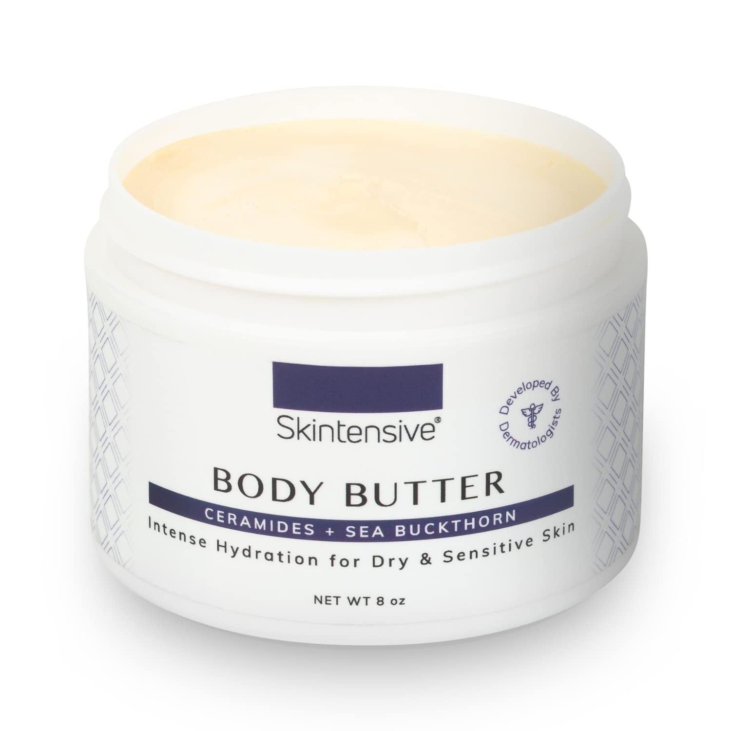 SKINTENSIVE Body Butter with Sea Buckthorn - Organic Coconut Oil, 8 oz