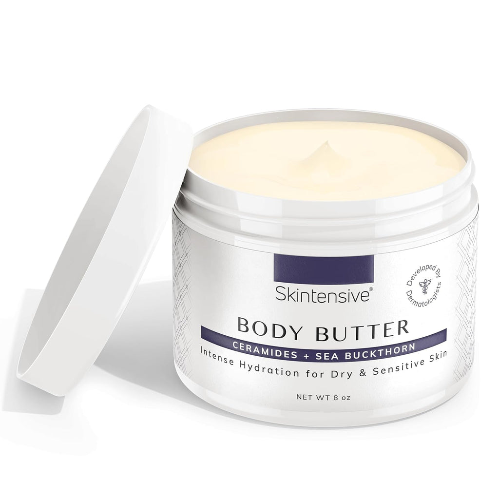 SKINTENSIVE Body Butter with Sea Buckthorn - Organic Coconut Oil, 8 oz