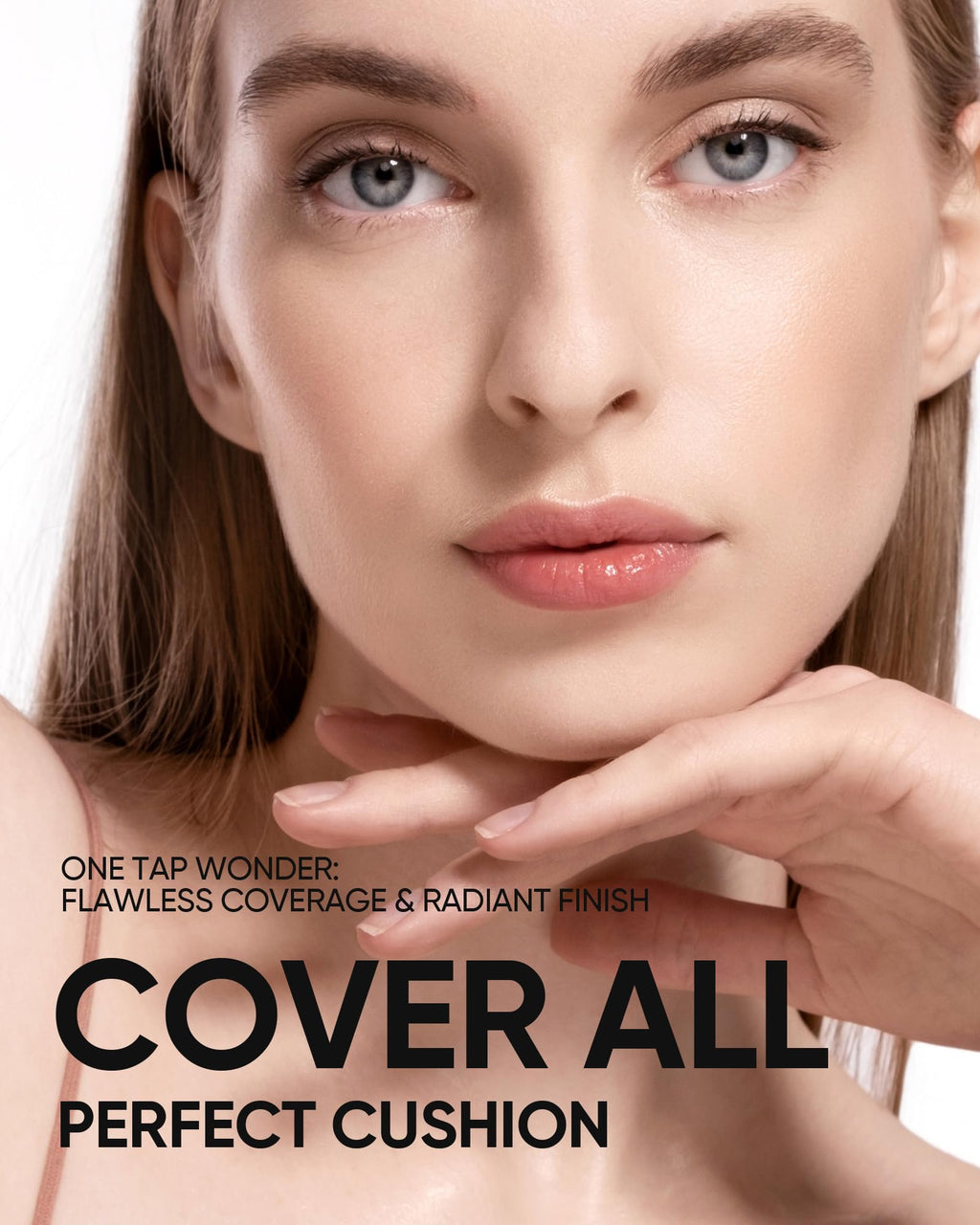 Skintific Full Coverage Cushion Foundation #22N Shell Beige | Satin Glow, Oil-Control & Waterproof