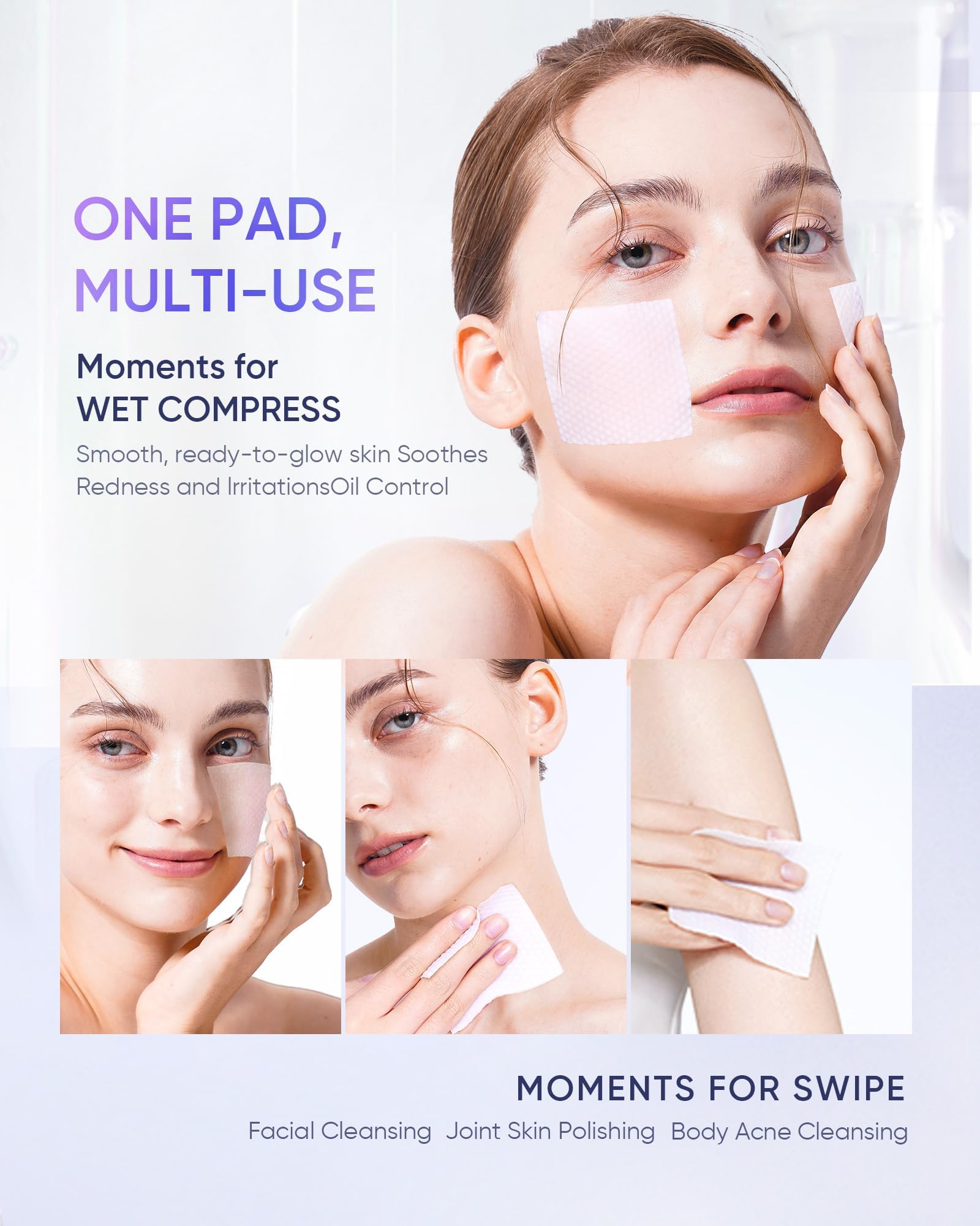 SKINTIFIC Gentle Exfoliating Pads – AHA/BHA/PHA & Niacinamide for Sensitive & Acne-Prone Skin