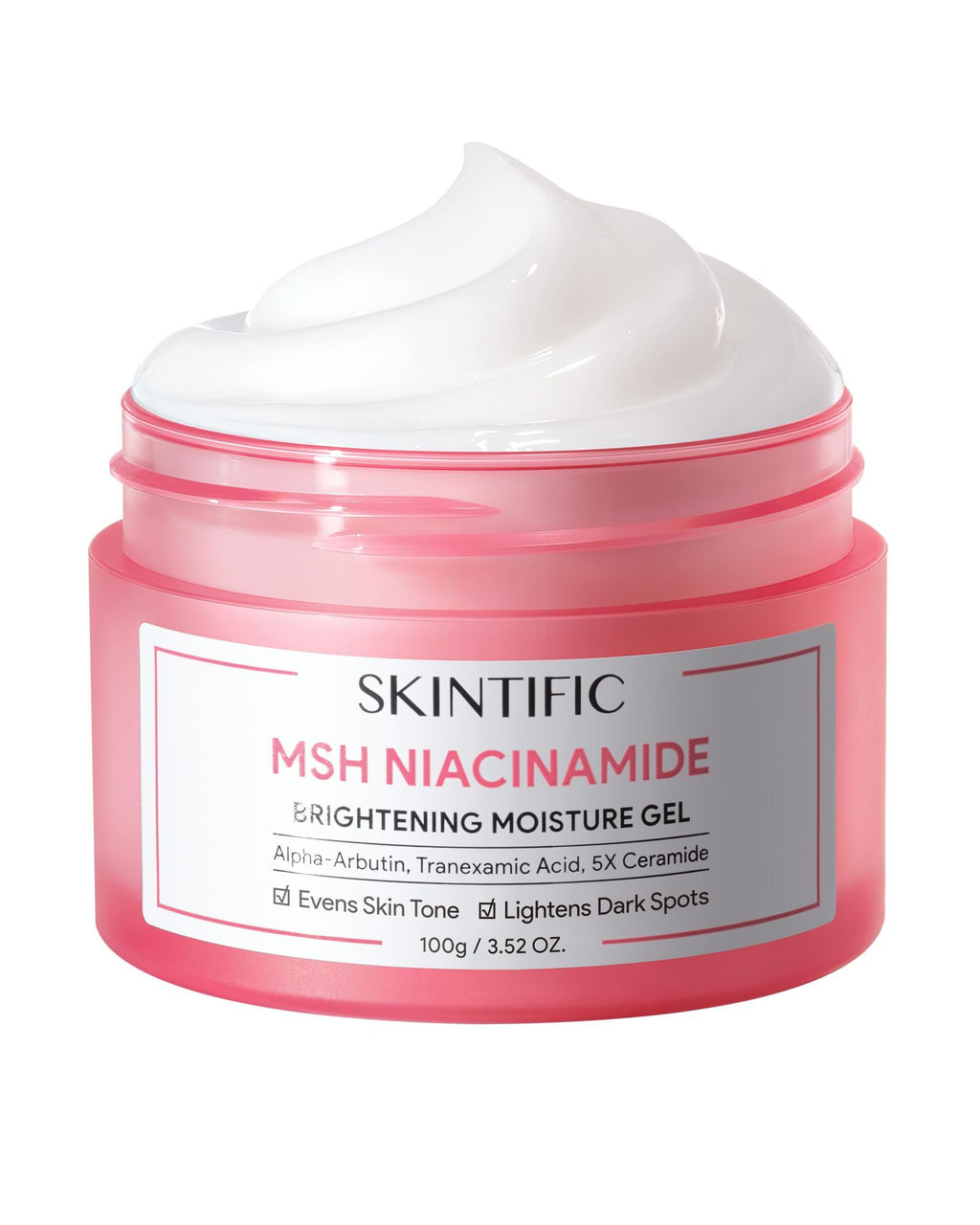 SKINTIFIC MSH Niacinamide Brightening Cream – Even Tone, Dark Spot Fading (100g) with Tranexamic Acid & α-Arbutin