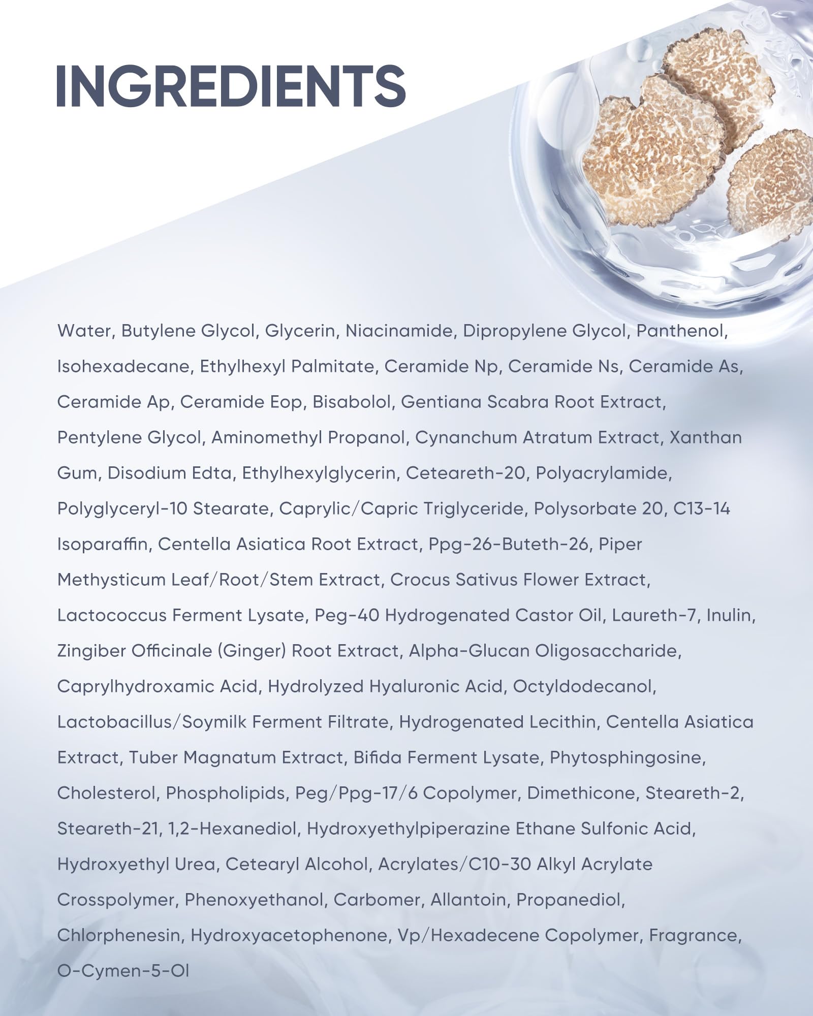 SKINTIFIC Truffle Biome Skin Cream Gel Moisturizer – Two-Layer Gel & Bubble Hydration with White Truffle