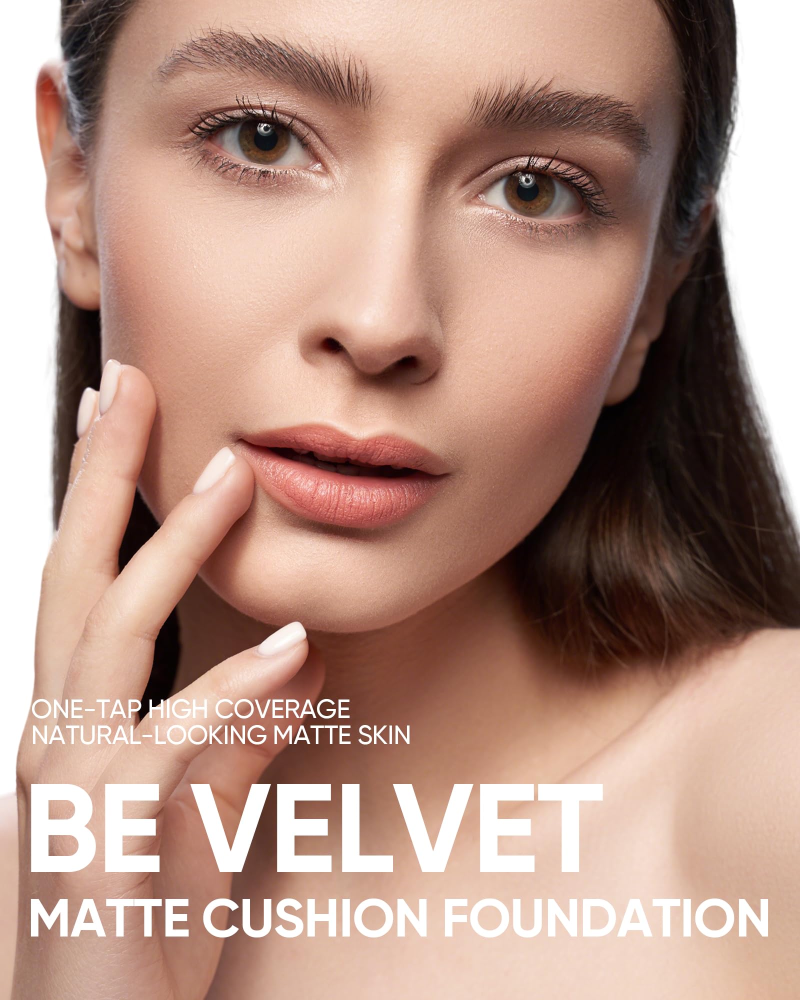 SKINTIFIC Velvet Matte Cushion Foundation Blue #01 Vanilla | Full Coverage, 12H Oil Control, Waterproof
