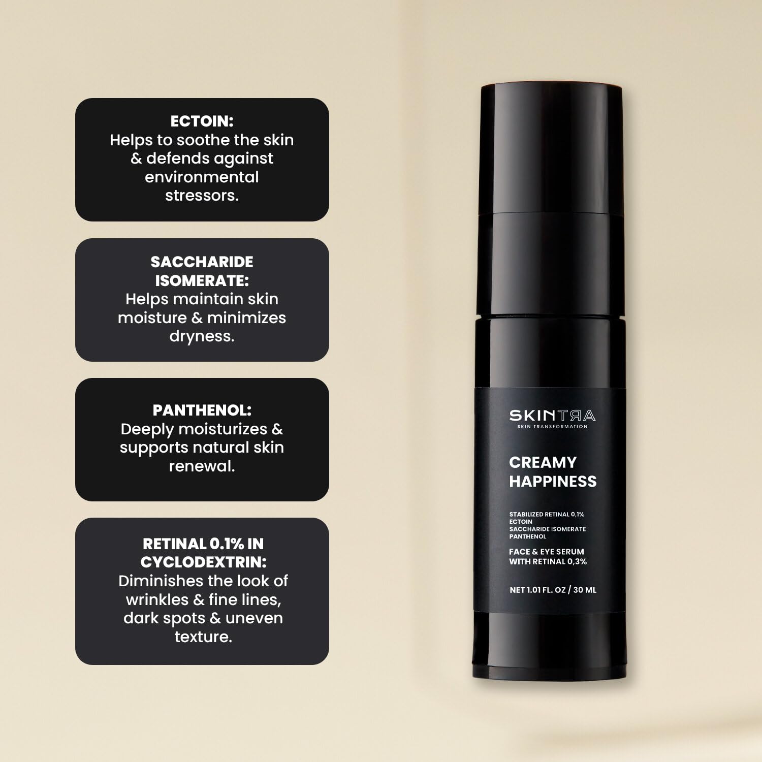 SkinTra Creamy Happiness: Advanced Retinal Emulsion 0.1% Encapsulated – 30 ml