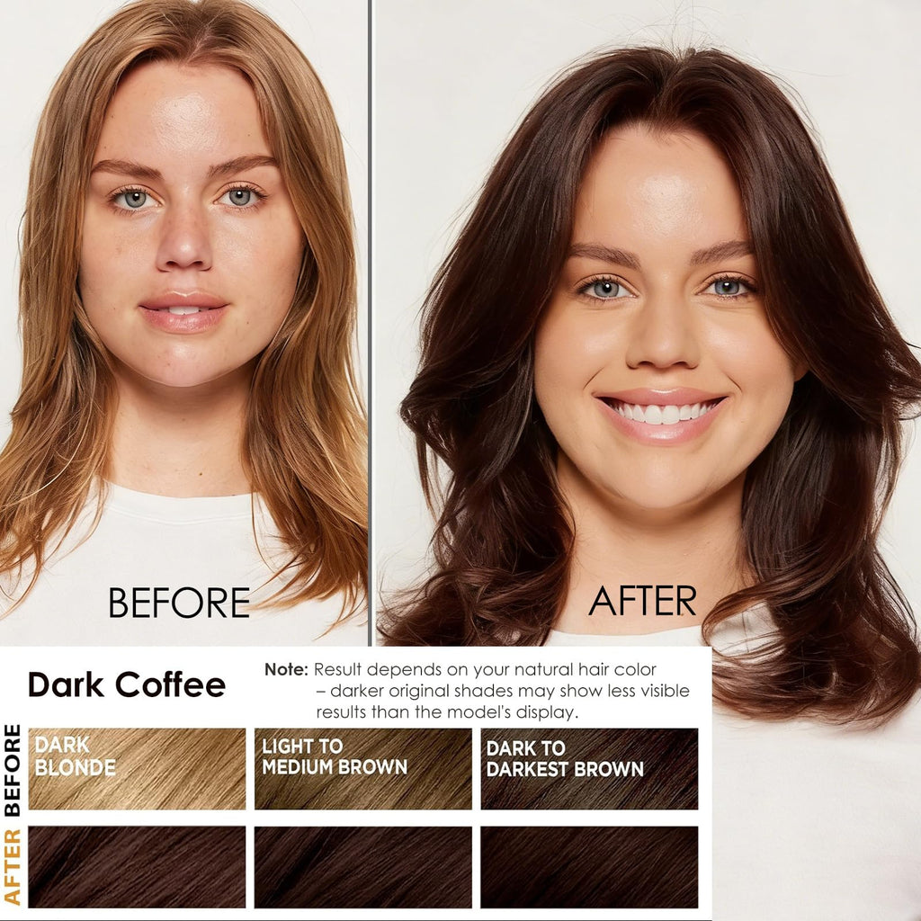 Sklight Hair Dye Shampoo 3-in-1 for Gray Coverage – Dark Coffee, 16.9 fl oz
