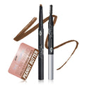 Skone The Original Brow Wand Eyebrow Pencil with Brush - Waterproof, Long-Lasting Dual-Sided Retractable Pencil in Peanut Butter for Blondes