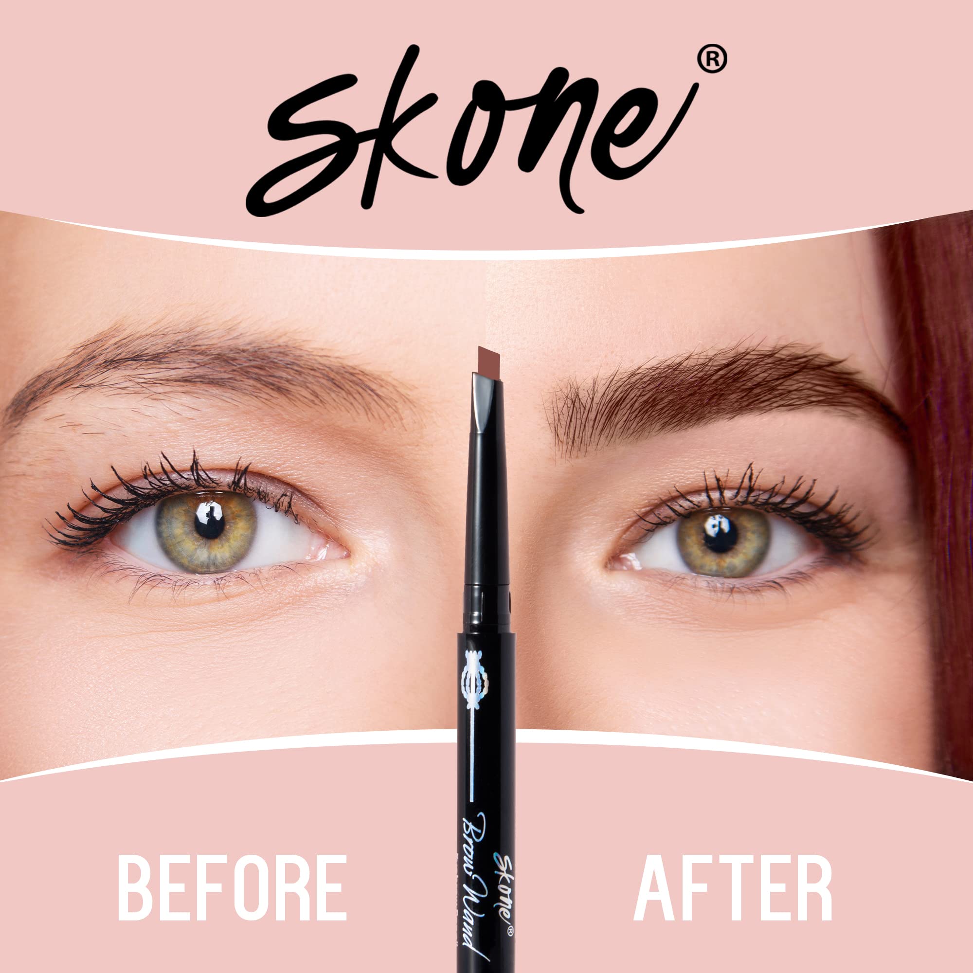 Skone Brow Wand Original: Waterproof Dual-Sided Eyebrow Pencil in Cinnamon for Redheads