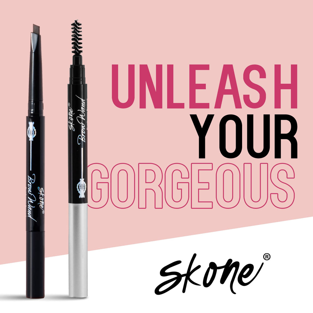 Skone The Original Brow Wand – Dual-Sided Waterproof Brow Pencil (Chocolate)