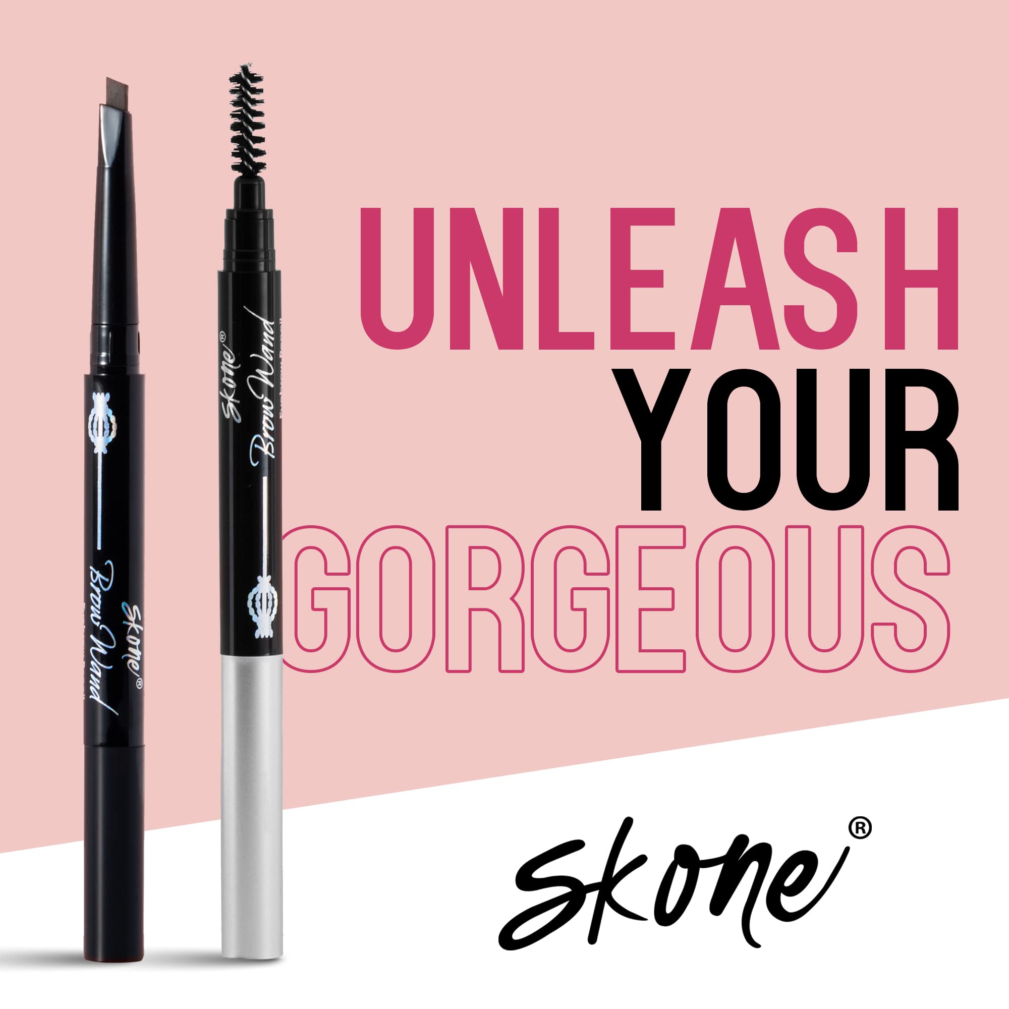 Skone The Original Brow Wand – Dual-Sided Waterproof Brow Pencil (Chocolate)