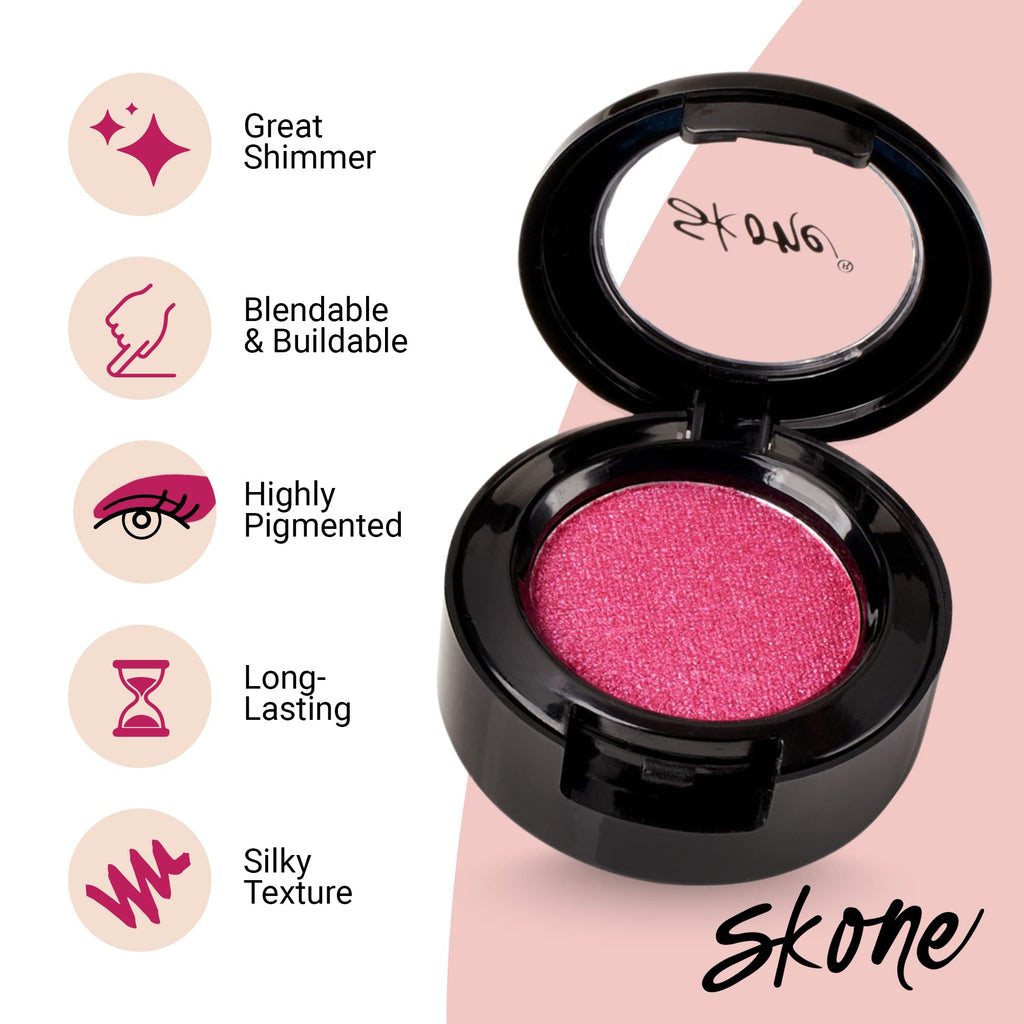 Skone Gems Eye Shadow – Highly Pigmented, Long-Wear, Pro Blendable Shimmer (Strawberries)
