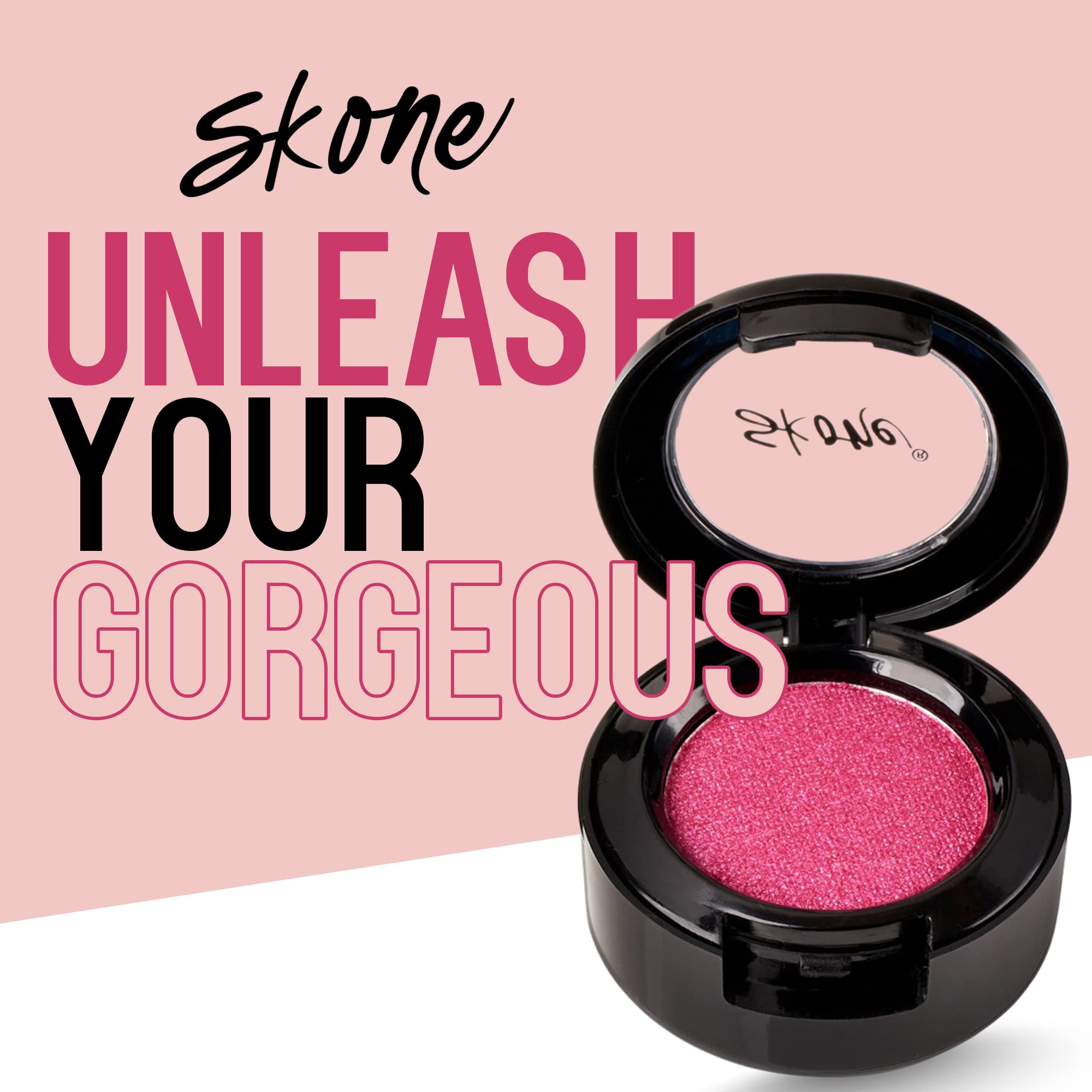 Skone Gems Eye Shadow – Highly Pigmented, Long-Wear, Pro Blendable Shimmer (Strawberries)