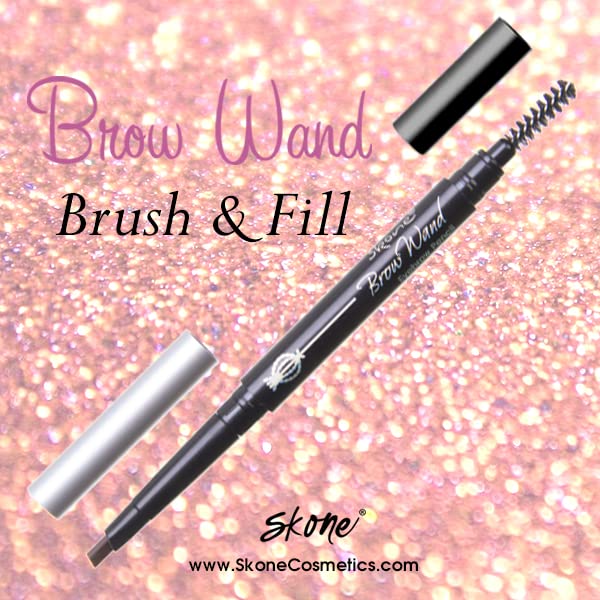 Skone Brow Wand Pencil with Brush – Creamy Chai for Gray Hair, Waterproof
