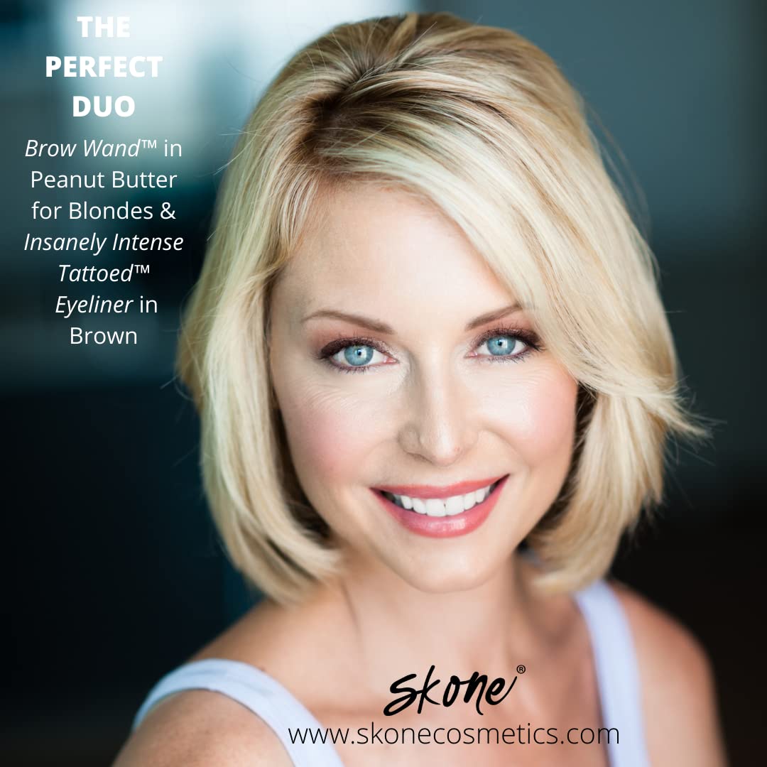 Skone Brow Wand Pencil with Brush – Creamy Chai for Gray Hair, Waterproof