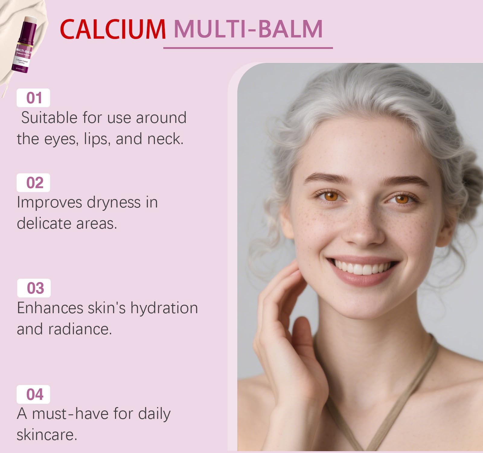 SKROSS Calcium Multi Balm Duo – Hydrating Collagen Stick for Firming & Anti-Aging